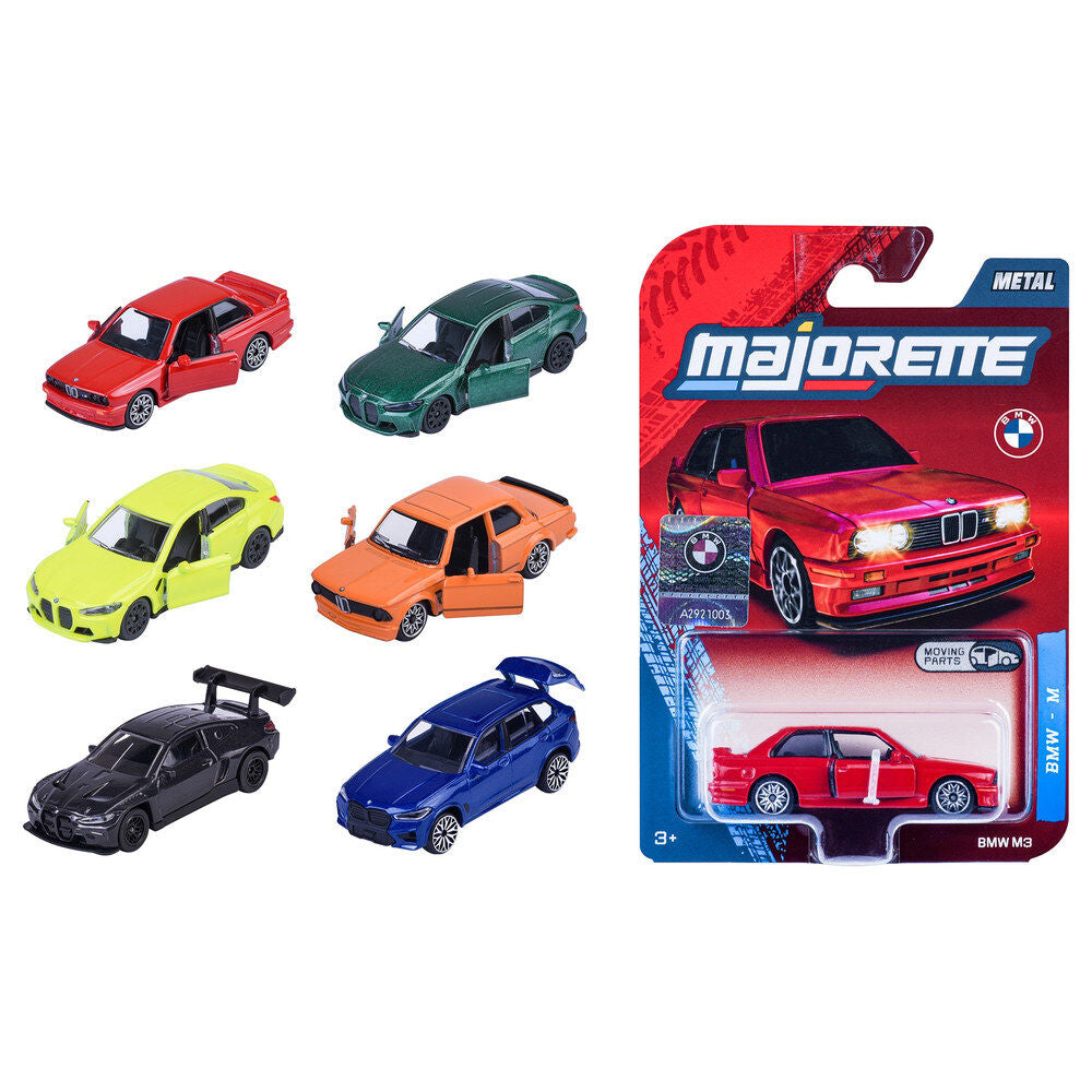 Coche BMW M3 rojo de Majorette en blíster