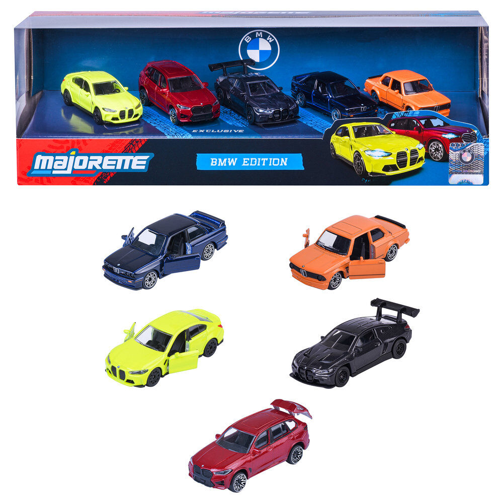 Set MAJORETTE BMW Edition con cinco coches BMW de colores variados