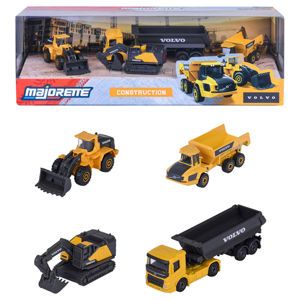 Set Majorette de cinco vehículos de construcción Volvo