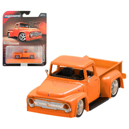 Coche de colección MAJORETTE Ford F-100 de 1956 naranja