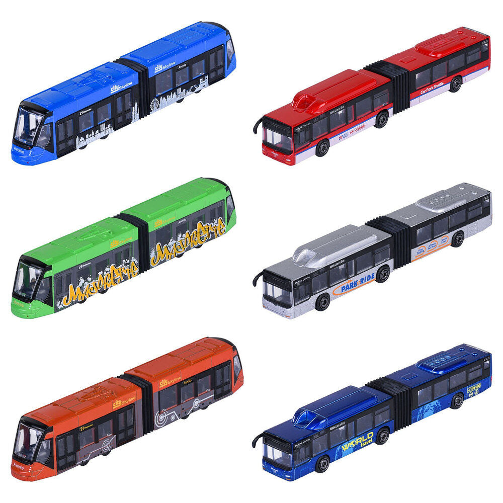 Autobús tranvía articulado MAJORETTE verde - 2