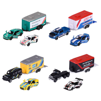 Trailer Deluxe MAJORETTE con tráiler y vehículos en miniatura - 2