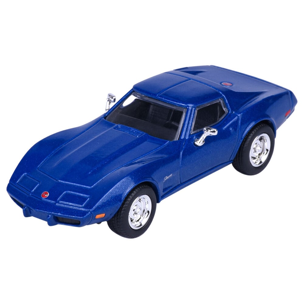 Coche MAJORETTE Chevrolet Corvette Stingray 1976 azul a escala 1:64 - 2