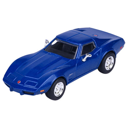Coche MAJORETTE Chevrolet Corvette Stingray 1976 azul a escala 1:64 - 2