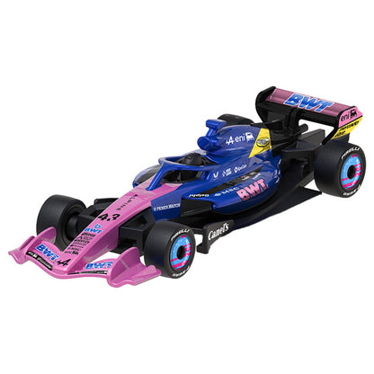 Coche F1 Alpine Motorsport Deluxe de Majorette en azul y rosa - 3
