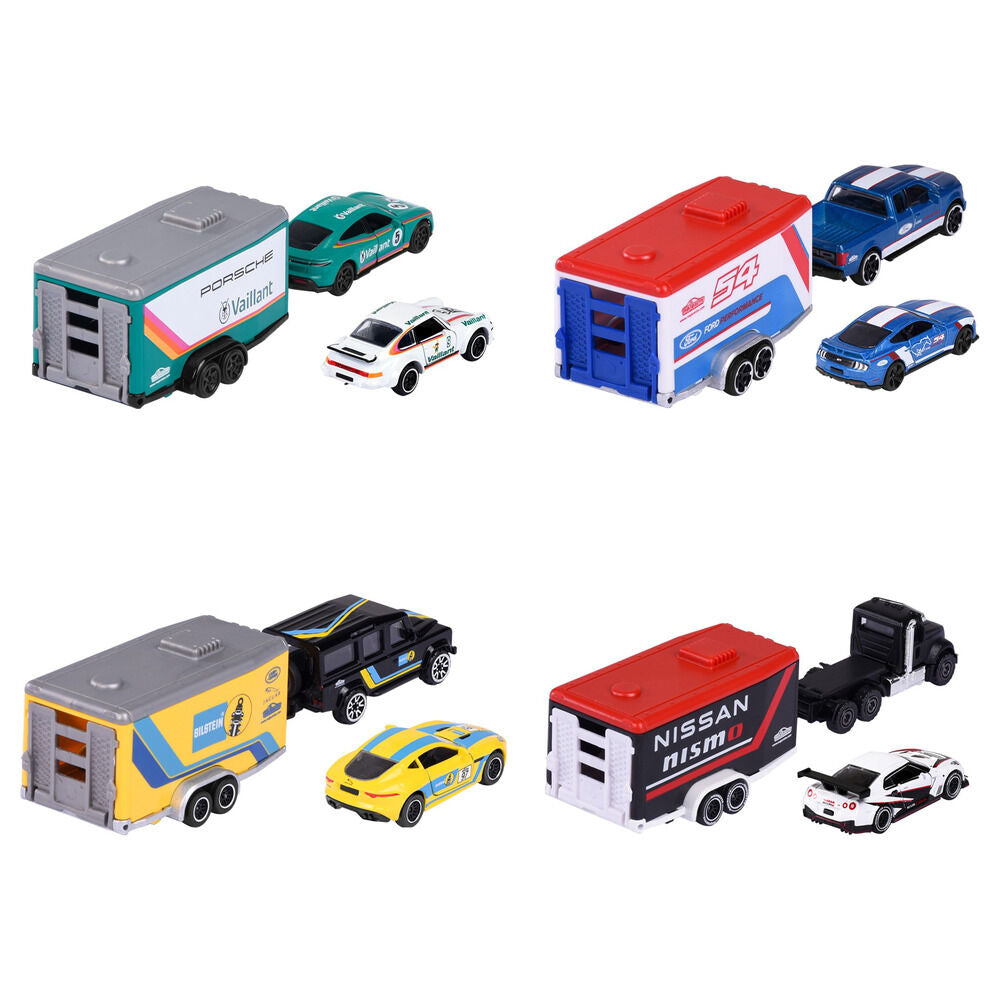 Trailer Deluxe MAJORETTE con tráiler y vehículos en miniatura - 3