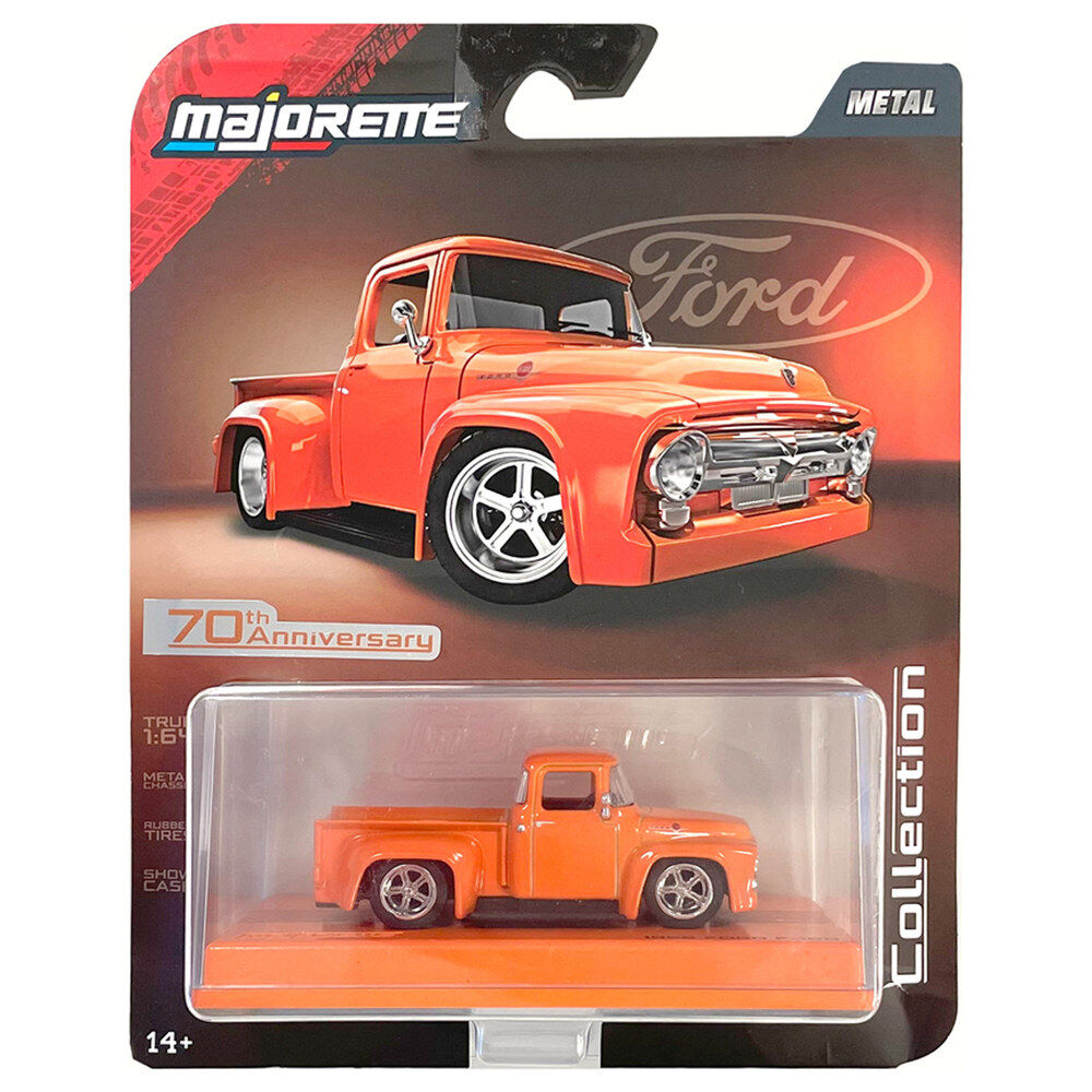 Coche de colección MAJORETTE Ford F-100 de 1956 naranja - 2