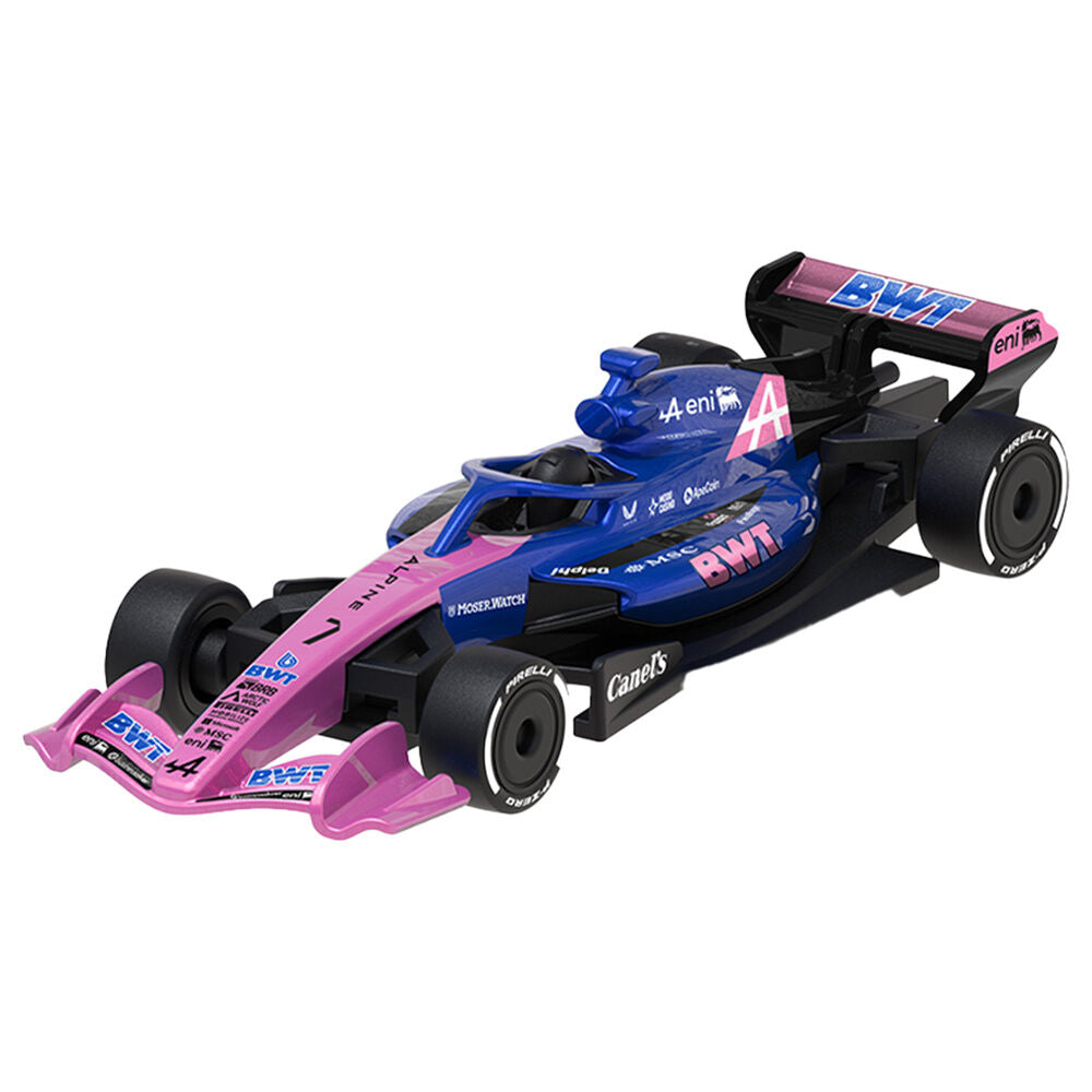 Coche F1 Alpine Motorsport Deluxe de Majorette en azul y rosa - 4