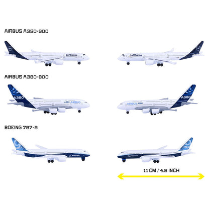 Avión de pasajeros Majorette Airbus A350-900 en blíster - 4