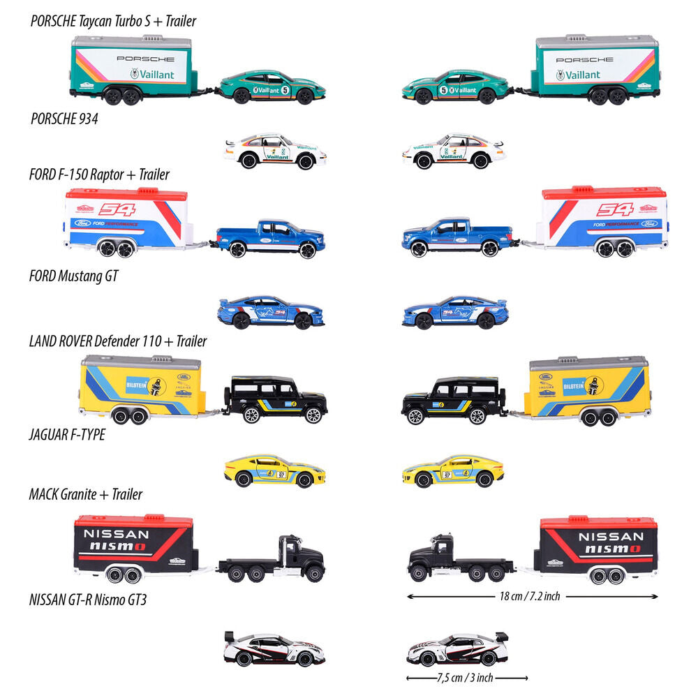 Trailer Deluxe MAJORETTE con tráiler y vehículos en miniatura - 4
