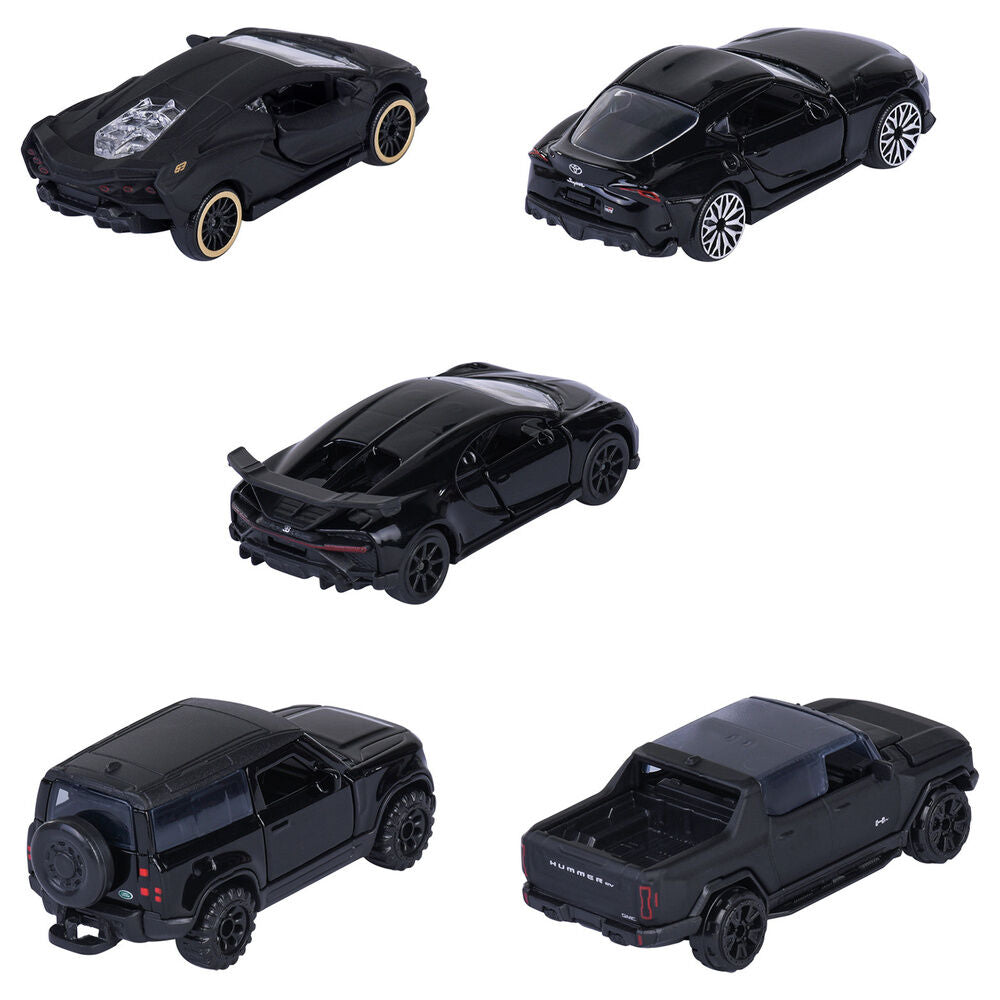 Set MAJORETTE Black Edition con cinco coches negros - 4