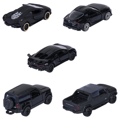 Set MAJORETTE Black Edition con cinco coches negros - 4
