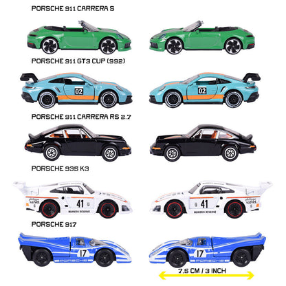 Set MAJORETTE de cinco coches Porsche en varios colores - 4