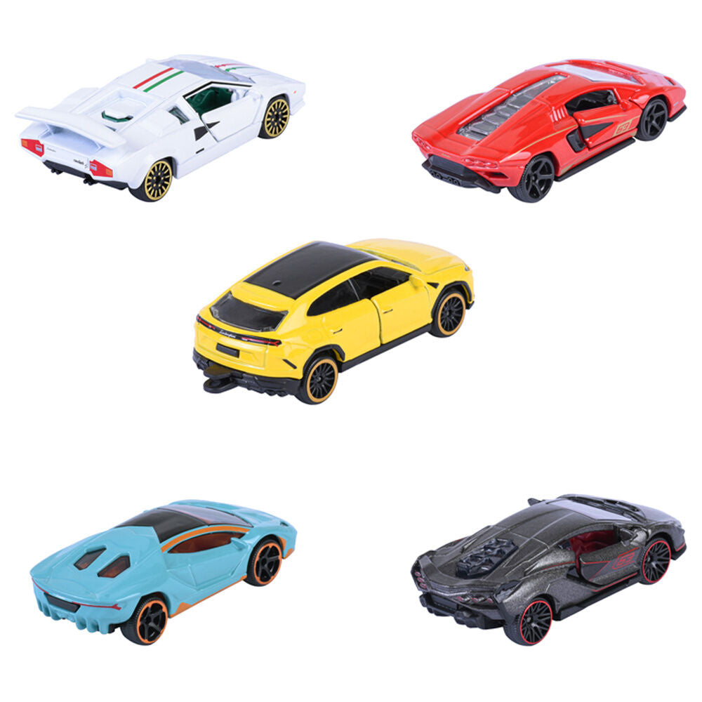 Set MAJORETTE de cinco coches Lamborghini de colores variados - 12