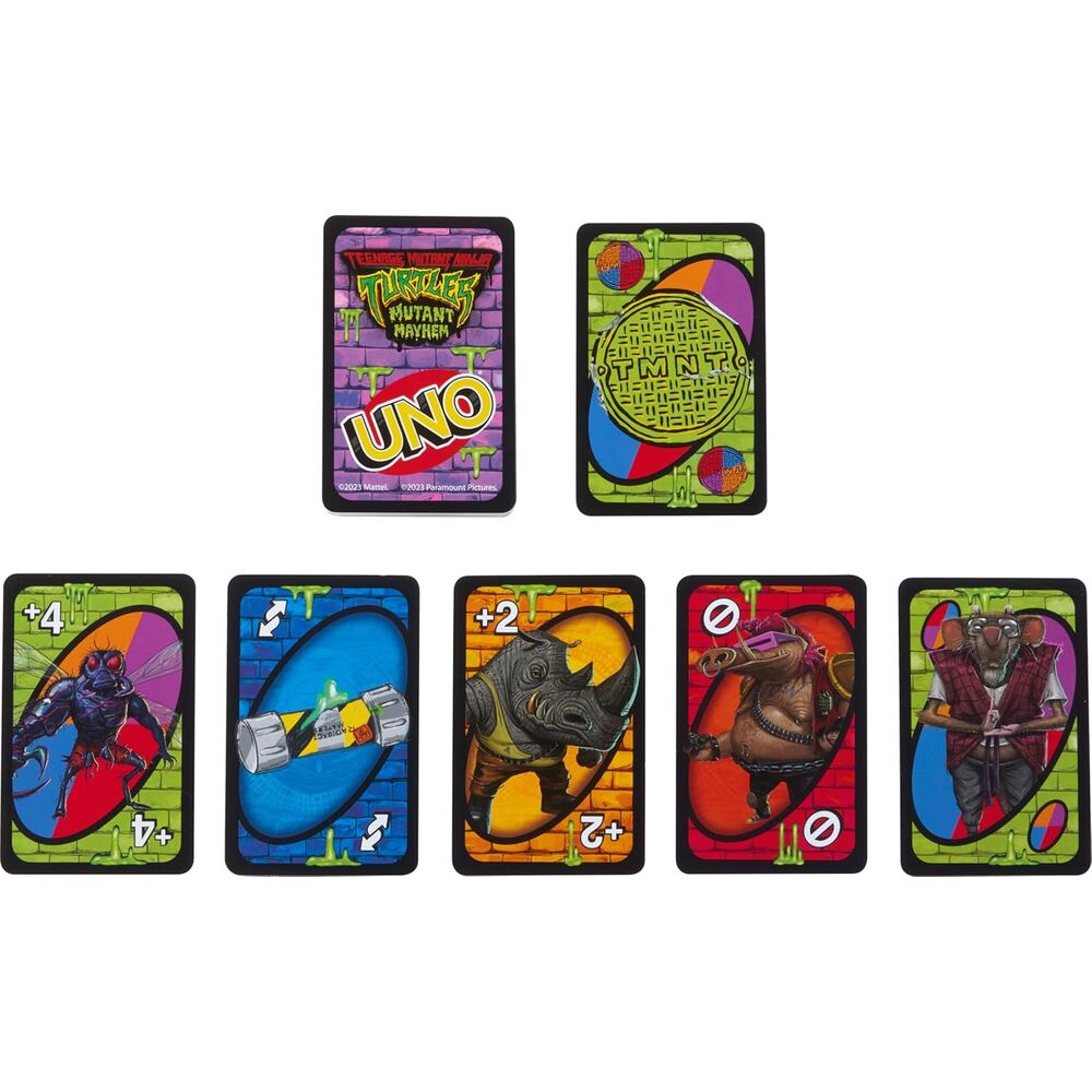 Juego de cartas UNO Las Tortugas Ninja de Mattel - 2