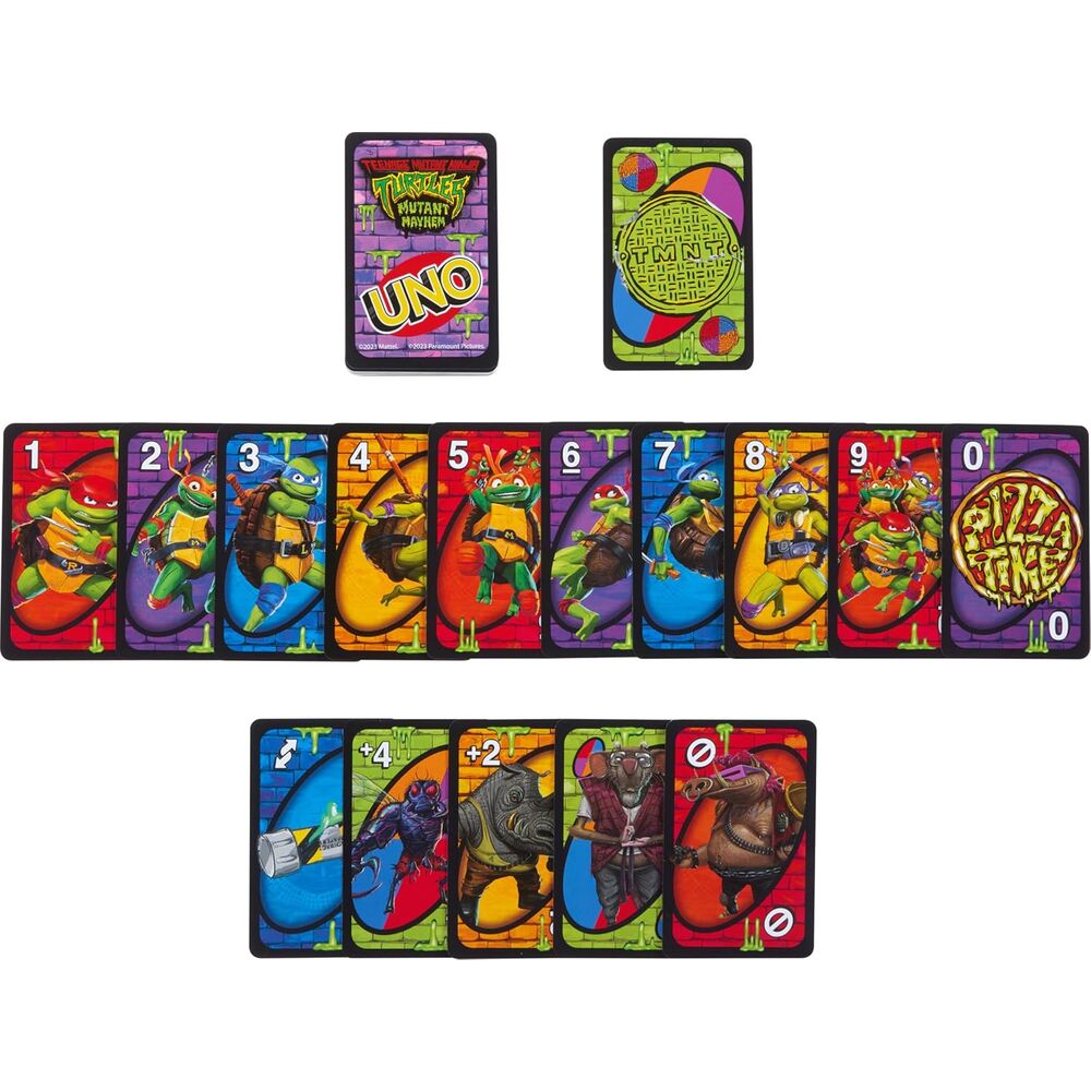 Juego de cartas UNO Las Tortugas Ninja de Mattel - 3