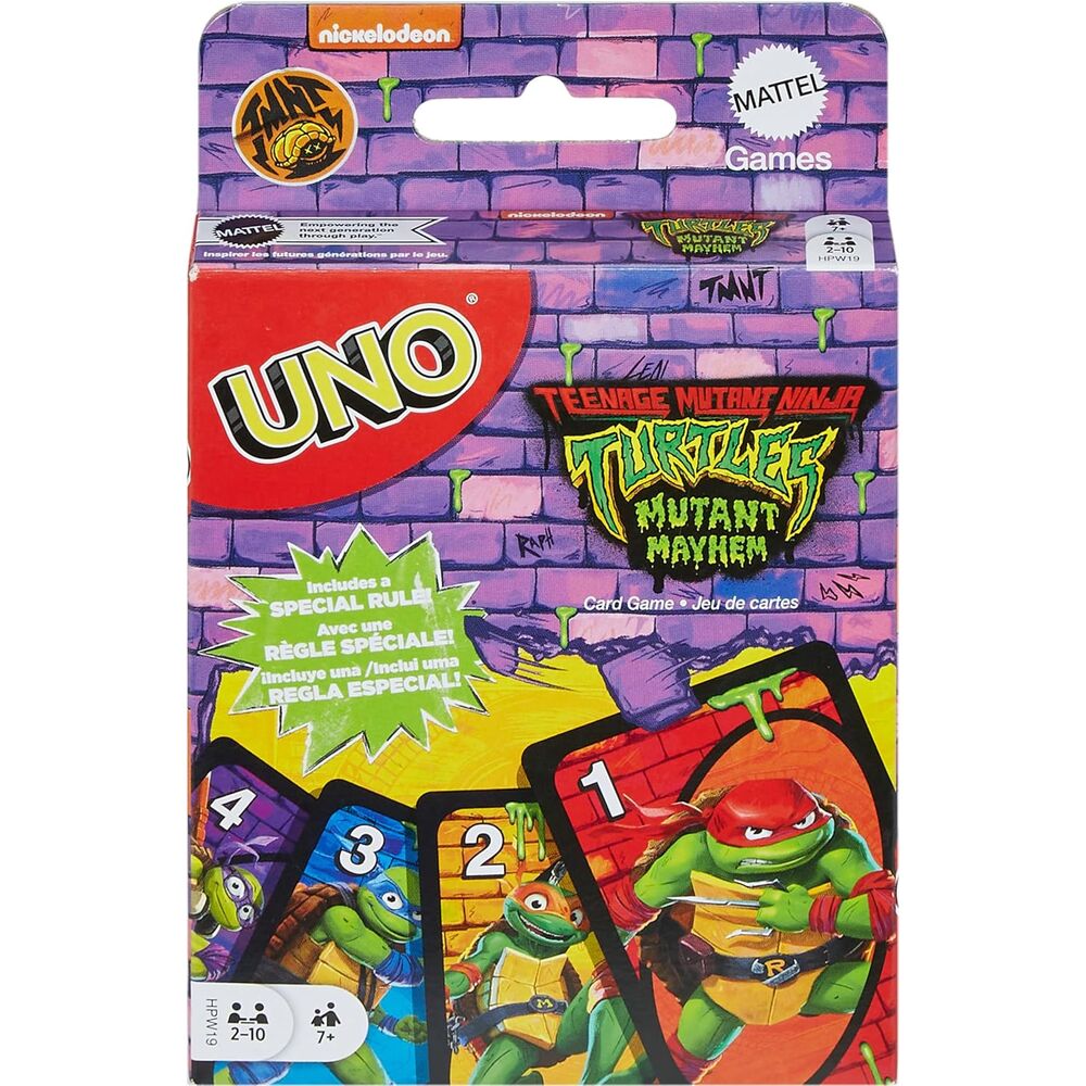 Juego de cartas UNO Las Tortugas Ninja de Mattel