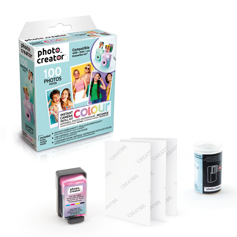 Set de recambio Photo Creator con papel fotográfico y cartucho de tinta