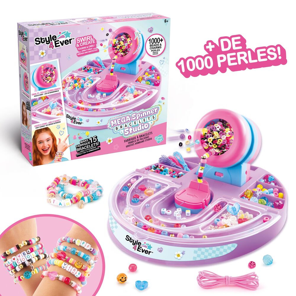 Creador de pulseras giratorio Style 4Ever con abalorios y base organizadora