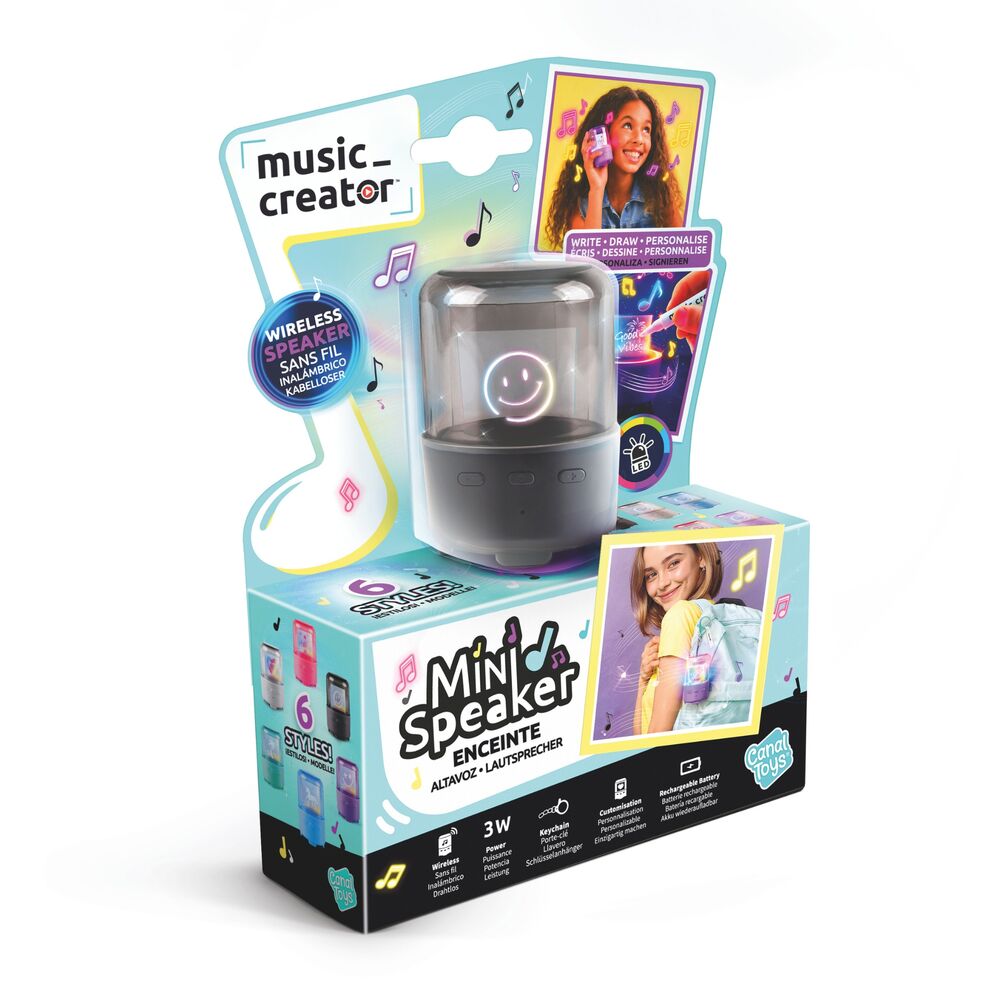 Mini altavoz inalámbrico Music Creator personalizable con iluminación LED - 2