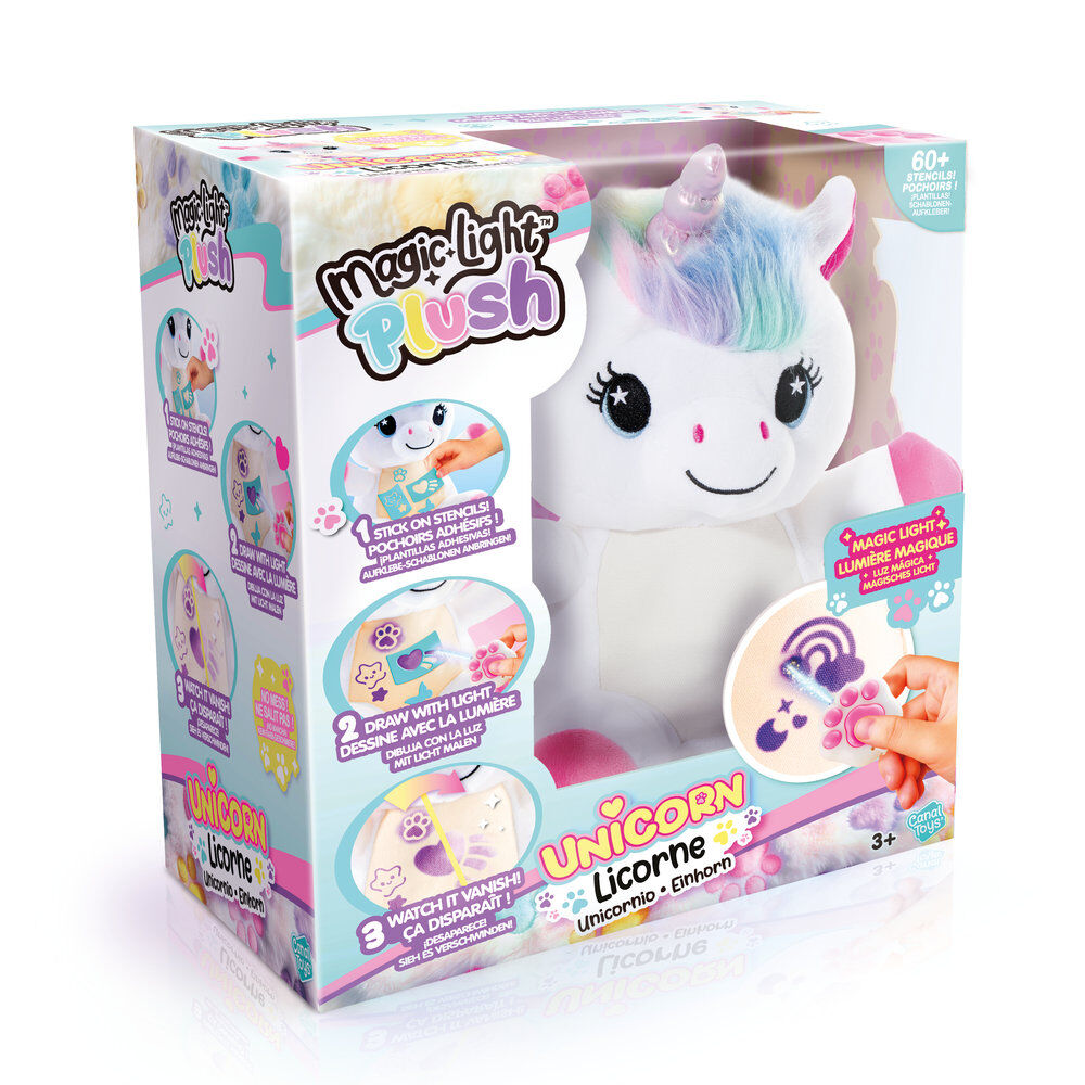 Peluche de unicornio Magic Light con melena multicolor y accesorios para decorar - 2