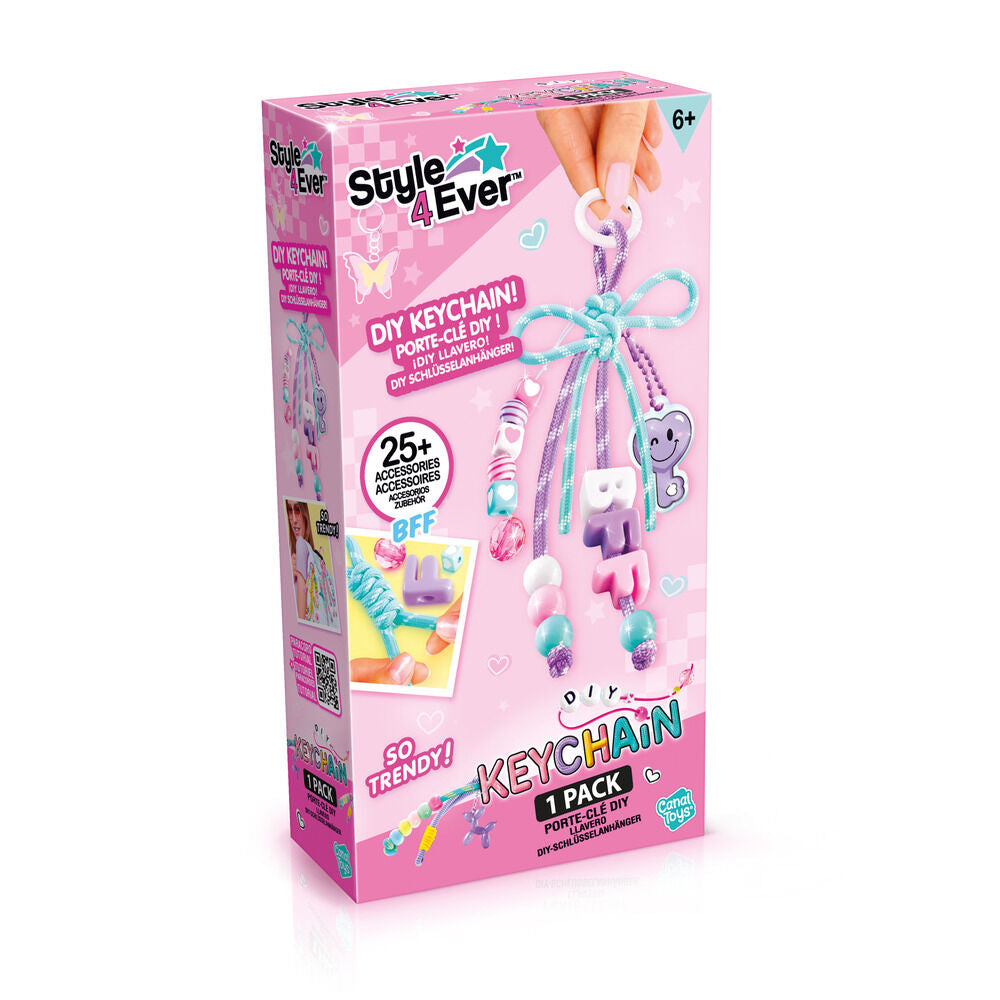 Set Style 4Ever para crear un llavero con cuentas y cordones de colores - 2