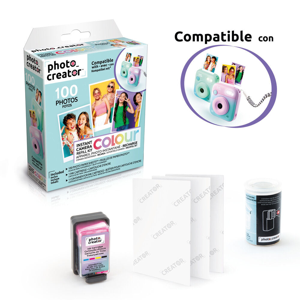 Set de recambio Photo Creator con papel fotográfico y cartucho de tinta - 3