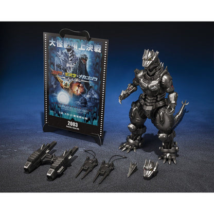 Figura Kiryu SHMonsterArts con armamento y póster de Tokyo SOS