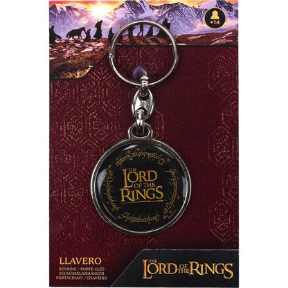Llavero redondo negro con logo de El Señor de los Anillos - 2
