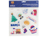 Pegatinas de gel navideñas del FC Barcelona para ventanas