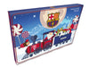 Calendario de Adviento del FC Barcelona con diseño navideño y 24 casillas