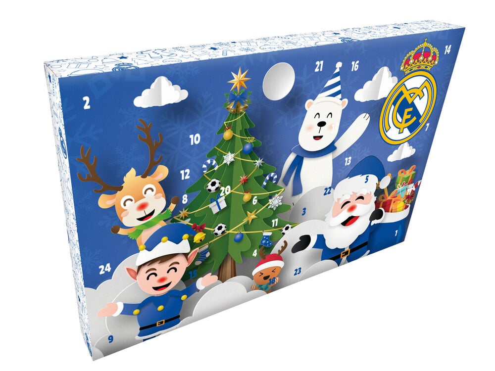 Calendario de Adviento del Real Madrid con diseño navideño