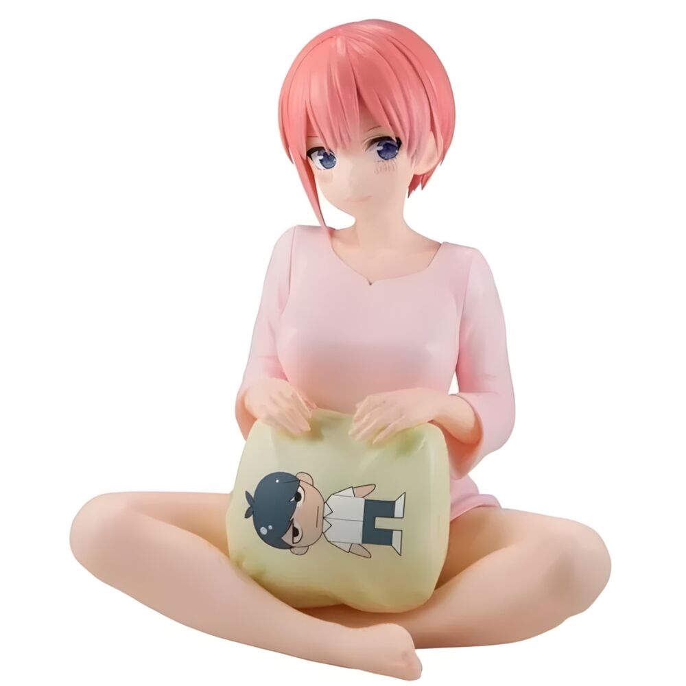Figura de Ichika Nakano Relax Time sentada con un cojín ilustrado