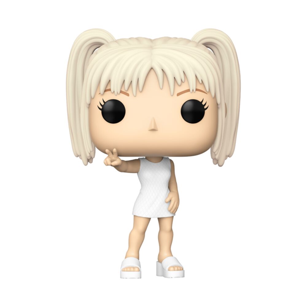 Figura Funko POP! de Baby Spice con vestido blanco y coletas rubias