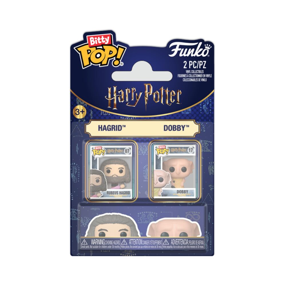 Blister Funko Bitty POP! con figuras de Hagrid y Dobby