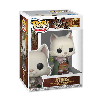 Figura Funko POP de Athos de Monster Hunter en caja