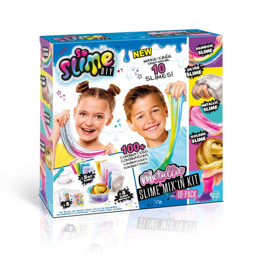 Set CANAL TOYS de 10 botes de slime DIY