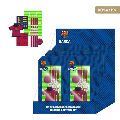 Set de papelería coloreable del F.C. Barcelona con lápices y actividades