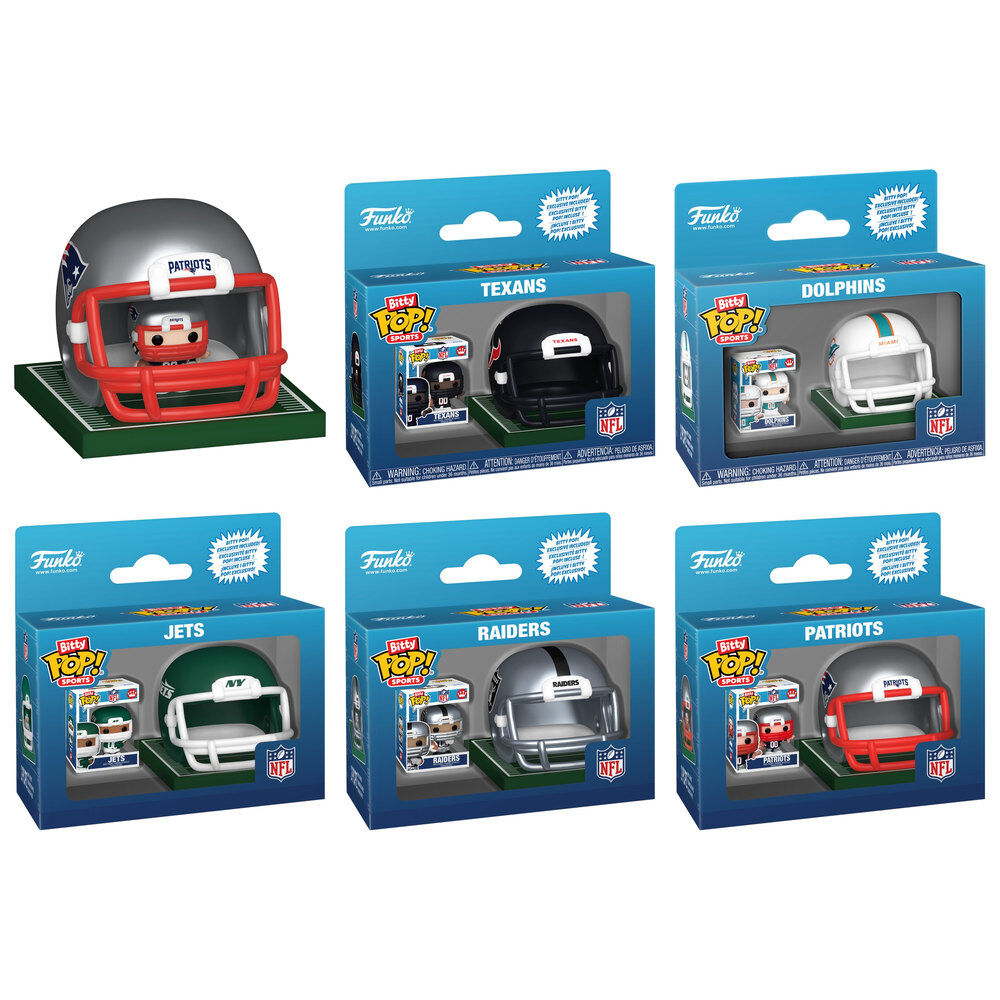 Surtido de mini figuras FUNKO Bitty POP! Sports NFL con diseños de equipos