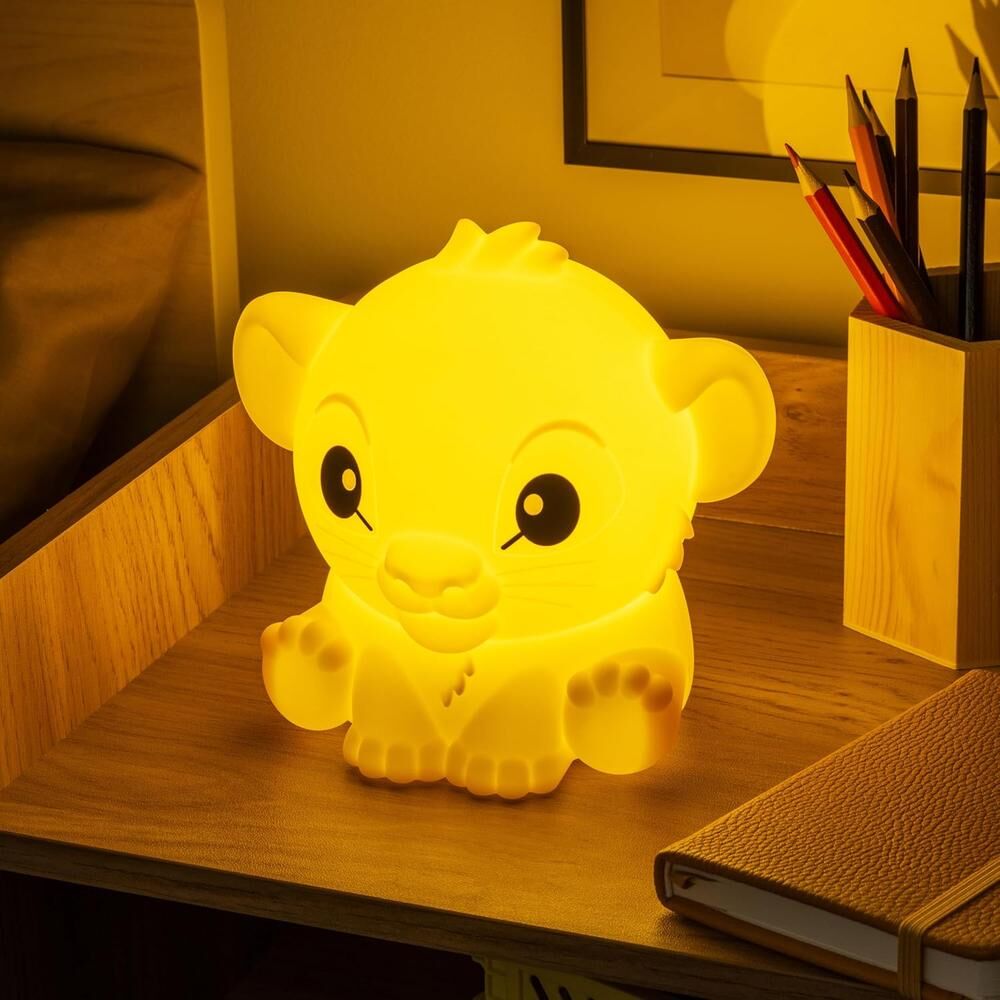 Lámpara de silicona recargable con forma de Simba de El Rey León