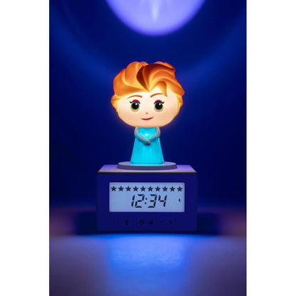 Reloj despertador de Elsa Frozen con visor digital y figura iluminada