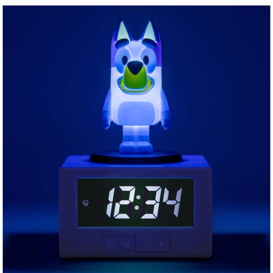 Despertador digital azul Icon Bluey de PALADONE con figura de Bluey - 4
