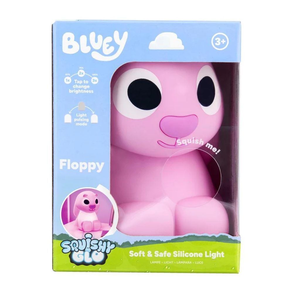 Lámpara recargable de silicona Floppy de Bluey encendida en rosa - 2