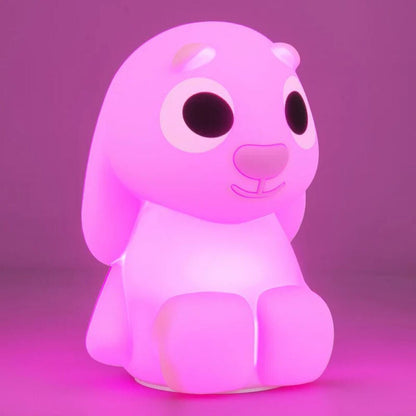 Lámpara recargable de silicona Floppy de Bluey encendida en rosa