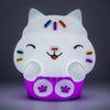 Lámpara recargable de silicona Cakey Cat con forma de gato y cupcake