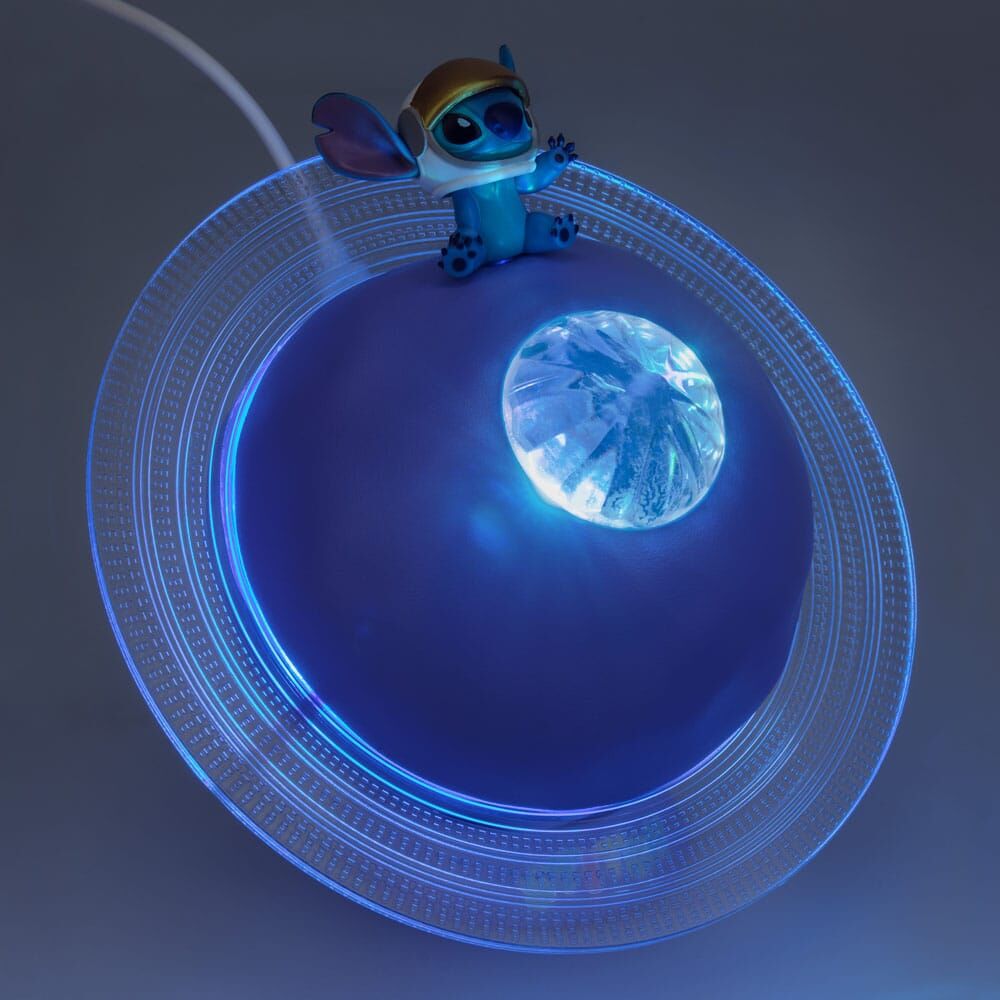 Lámpara proyectora galáctica recargable de Stitch con planeta azul