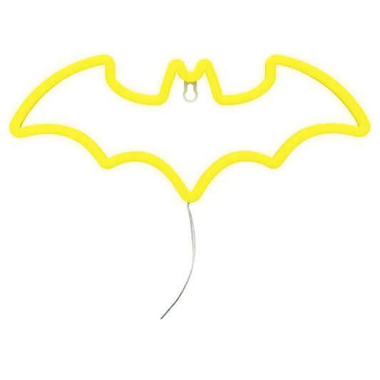 Lámpara LED de pared Batman con silueta amarilla tipo neón - 2