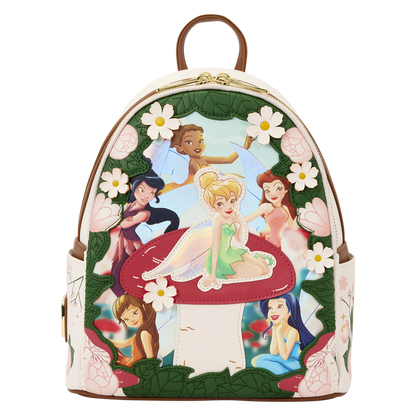 Mochila Loungefly Disney Fairies con Campanilla y flores 3D