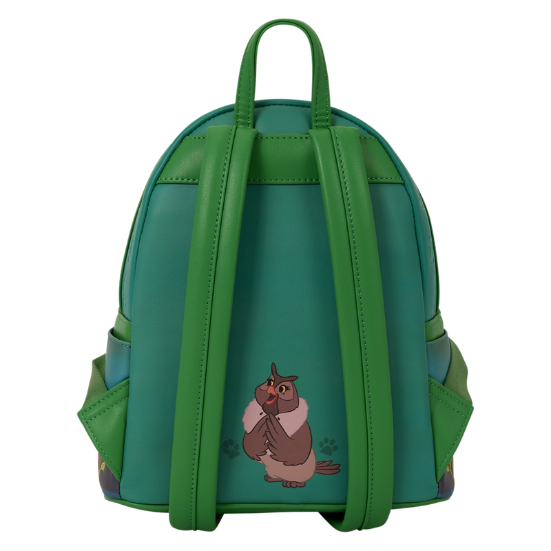 Mochila Loungefly Disney de Tob y Toby con flores y escena de bosque - 3