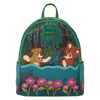Mochila Loungefly Disney de Tob y Toby con flores y escena de bosque